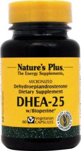DHEA 25 mg avec Biopérine - 60 capsules végétales