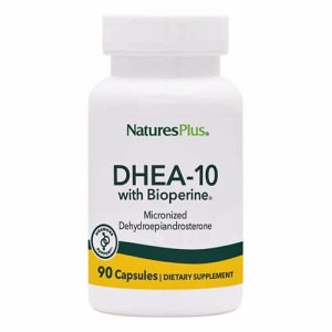 DHEA 10 mg avec Bioperine, 90 capsules - Natures Plus