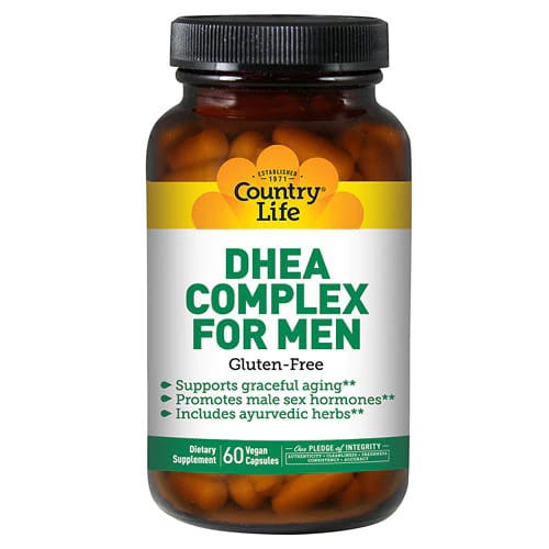 DHEA 50 mg Complex pour Hommes, 60 capsules - Country Life